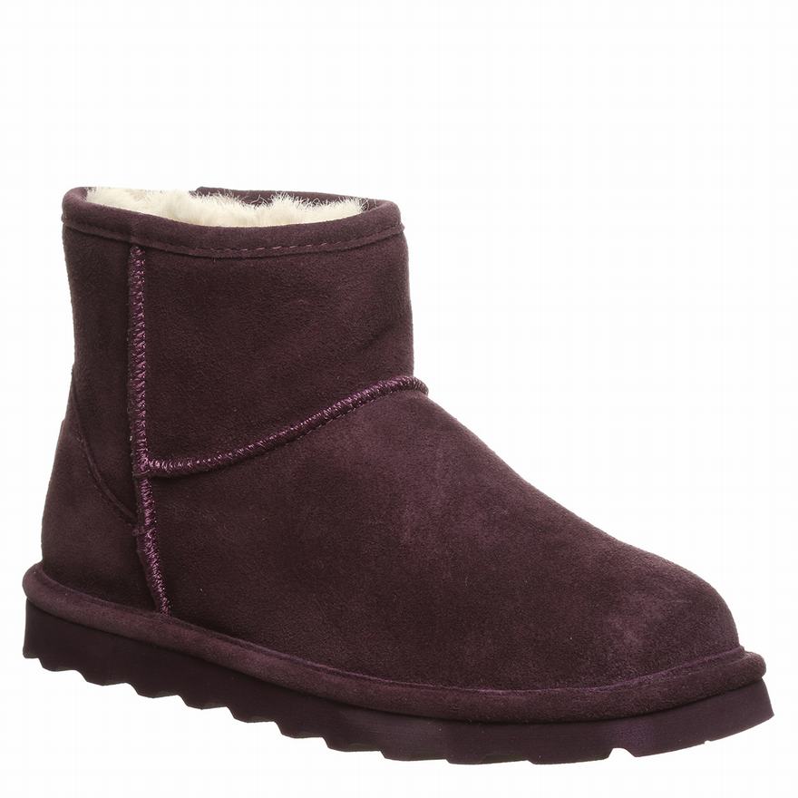 Bearpaw Alyssa Snow Boots UK - Women's Boots Red/Purple ||ZLIBRE-419||